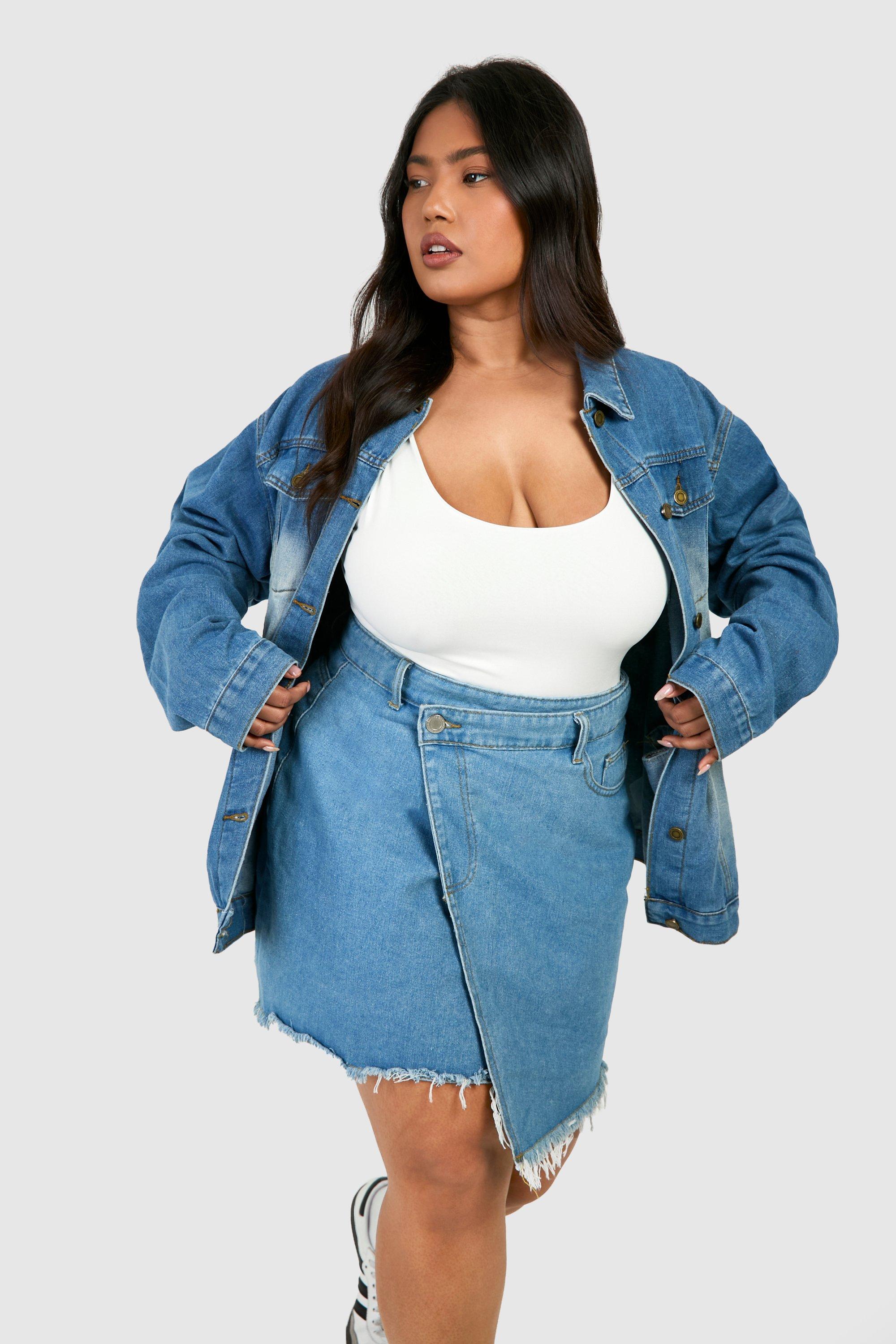 Tall Extreme Distressed Denim Mini Skirt boohoo IE